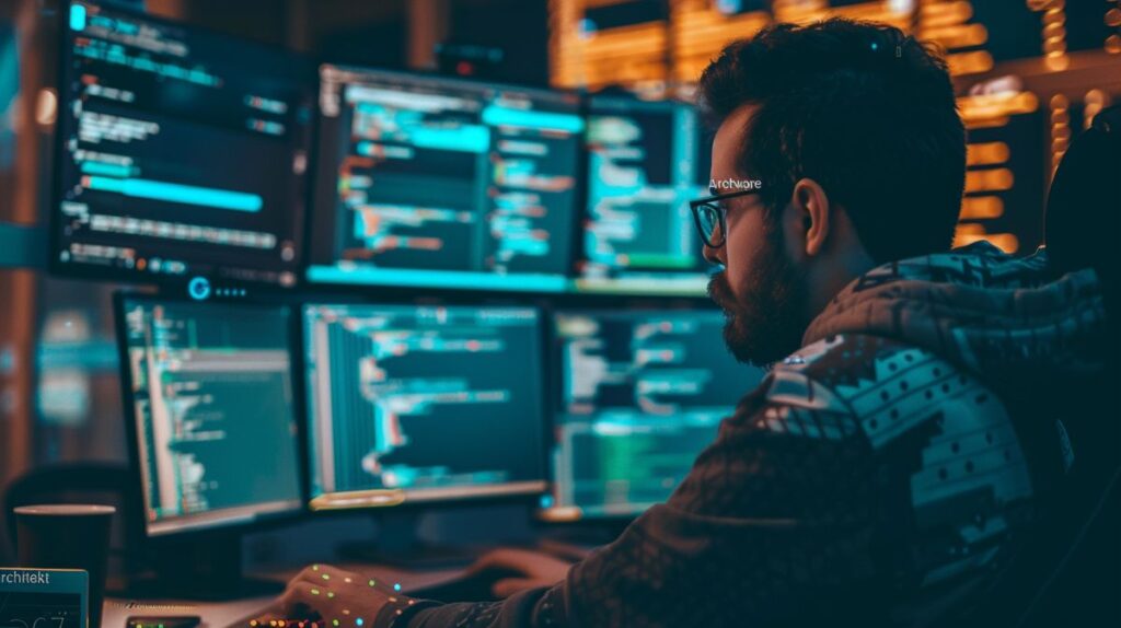 SEO optimierter Alt-Text für Bild mit Übersetzung des Keywords was macht ein Software Architekt ins Englische