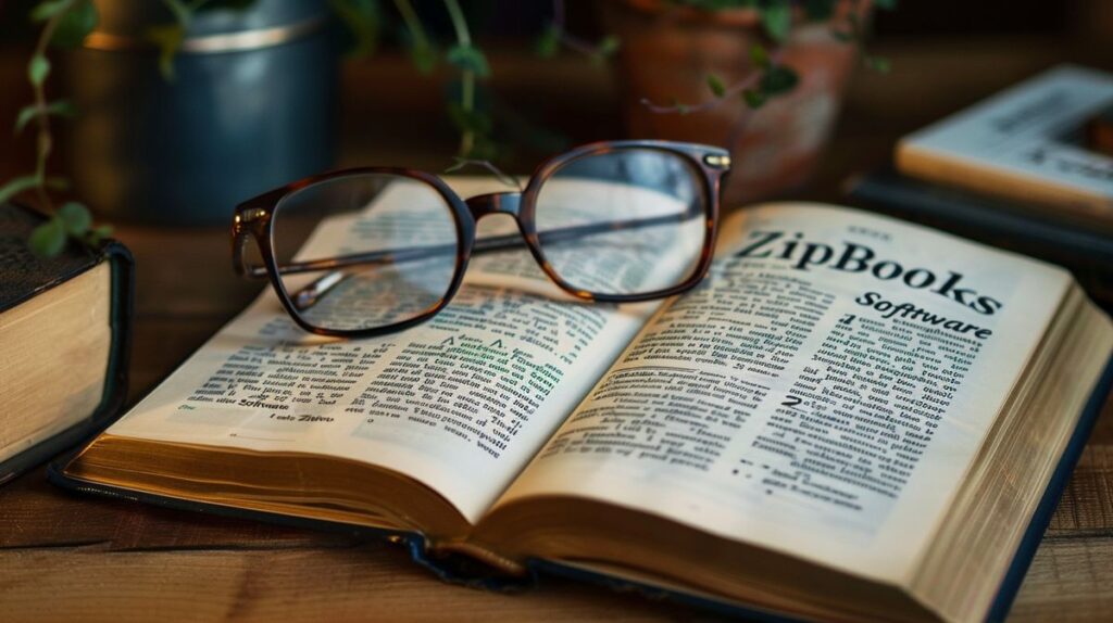 SEO-optimierter Alt-Text für ZipBooks Software Test Bild